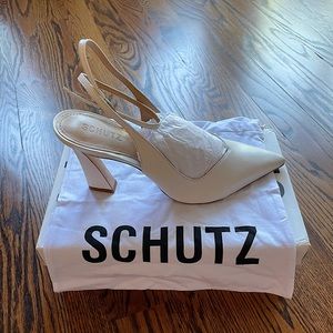*BRAND NEW* Schutz White Heels